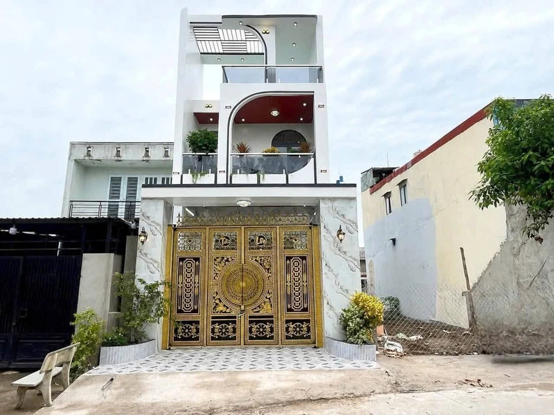 Bán nhà mới xây 1 trệt 1 lầu 5x20m, 3PN, xã Mỹ Hạnh, Đức Hòa, Long An