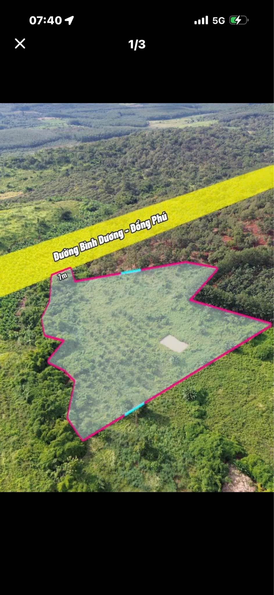 Bán đất 1,4 ha mặt tiền đường 65, Đồng Phú, Bình Phước