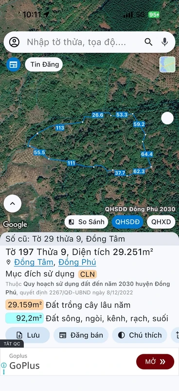 Bán 3ha đất đồi Đồng Tâm, Đồng Nai 1,7 tỷ