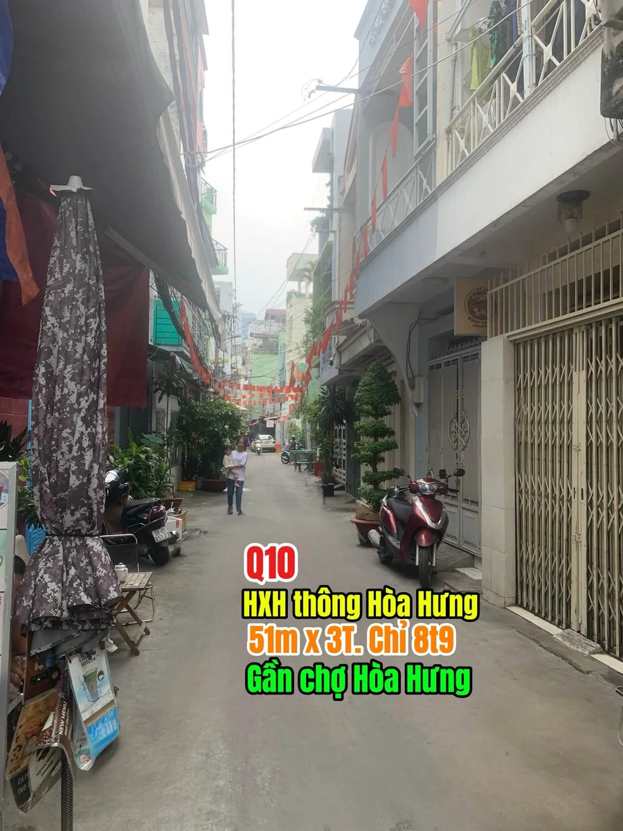 Bán nhà phố 51m2 8.9 tỷ Quận 10 Hòa Hưng - Ảnh 1