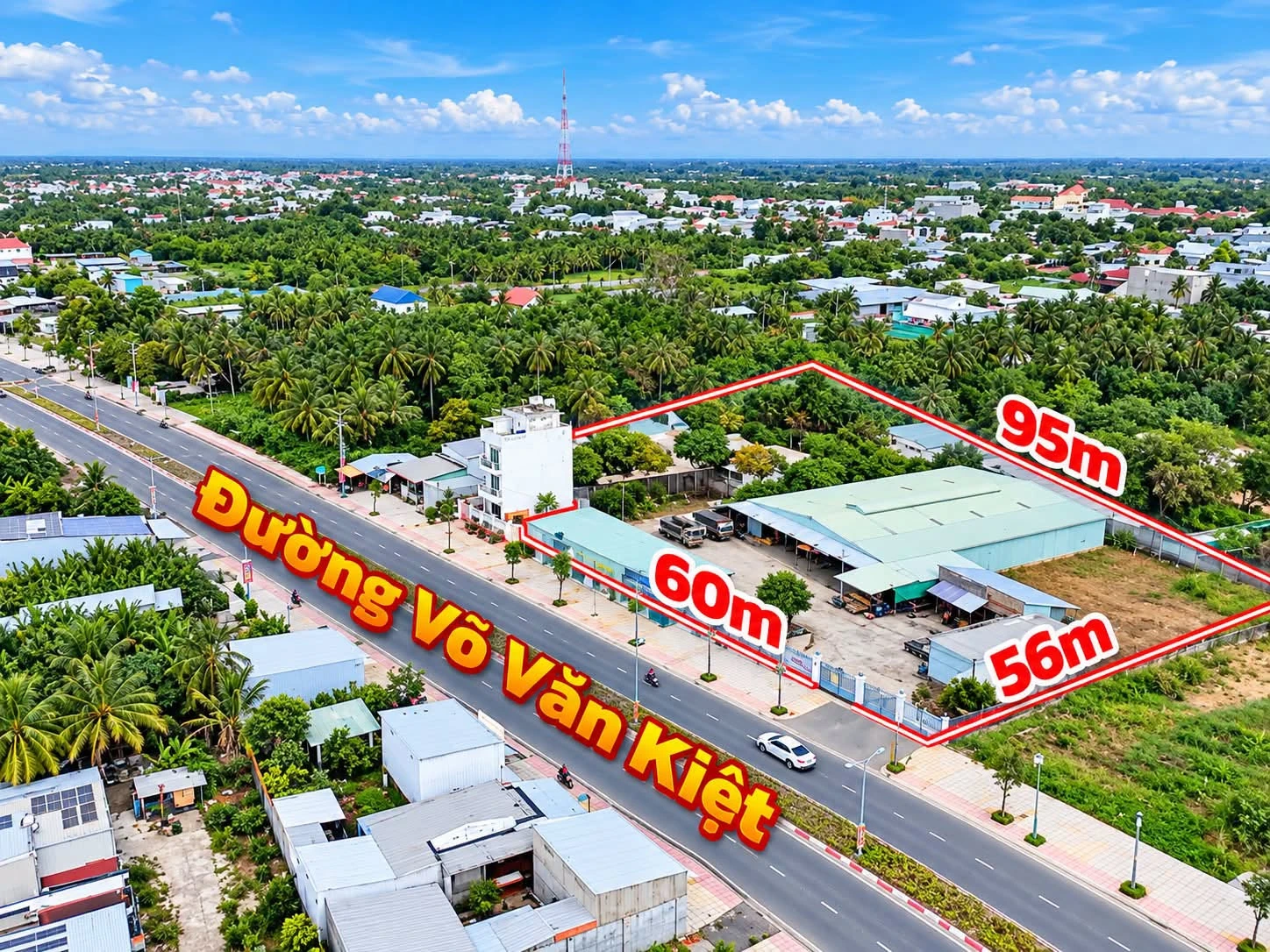 Bán đất 5200m2, mặt tiền 60m, đường Võ Văn Kiệt, 2 tỷ - Ảnh 1