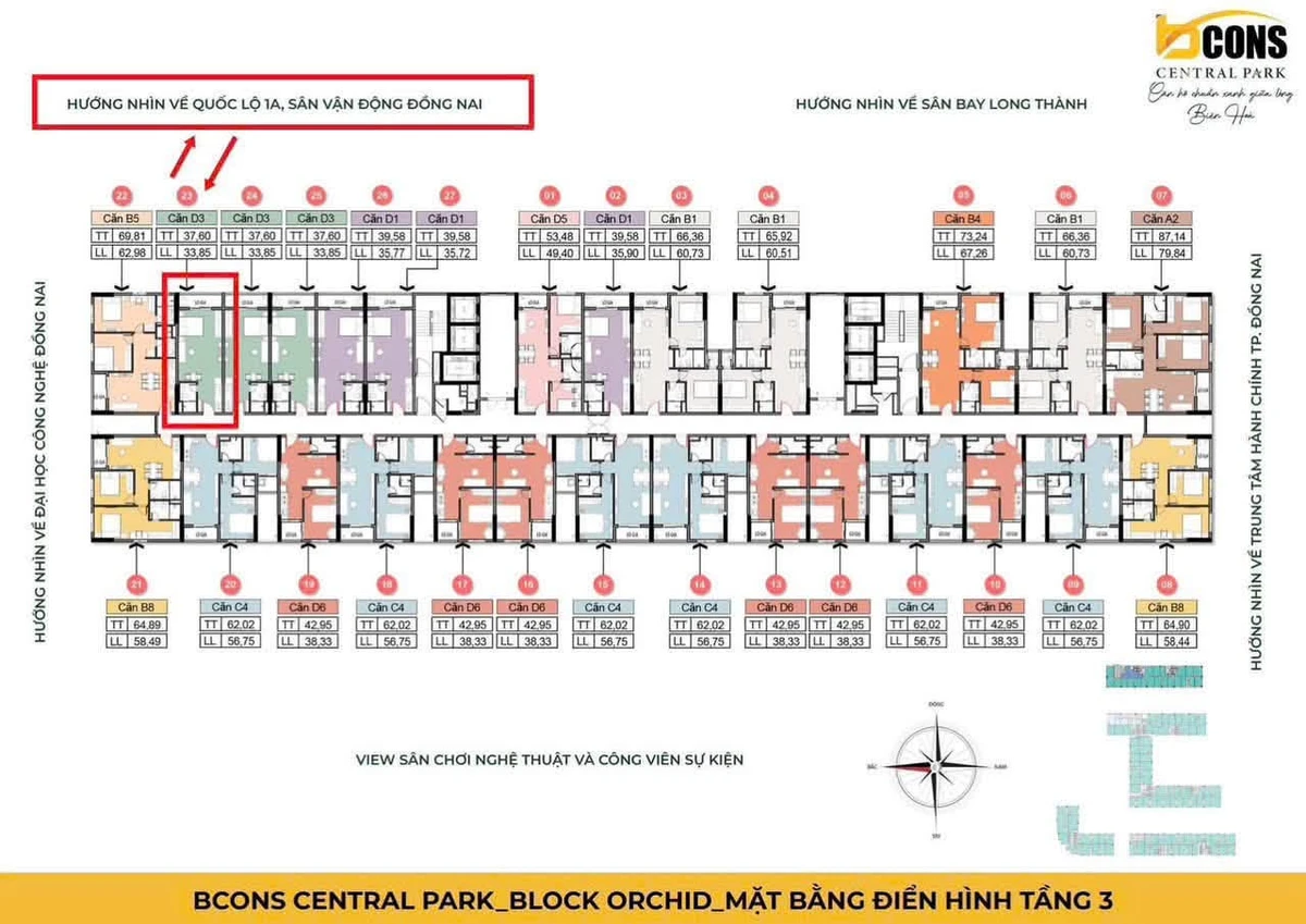 Bán căn studio 1PN Bcons Central Park Biên Hòa 37,6 m² - Ảnh thu nhỏ 3