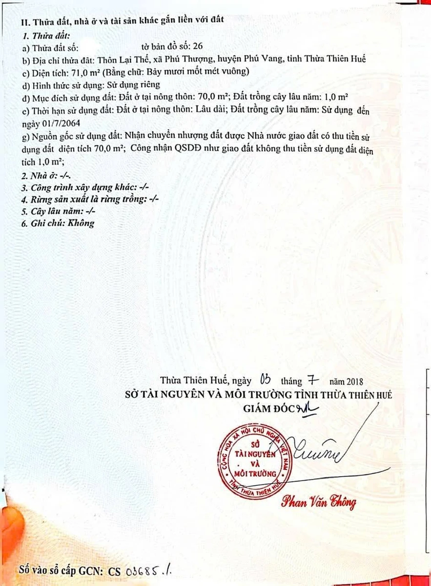 Bán đất kiệt ô tô Phạm Văn Đồng, Huế, 70m², 1 tỷ 680 triệu - Ảnh thu nhỏ 4