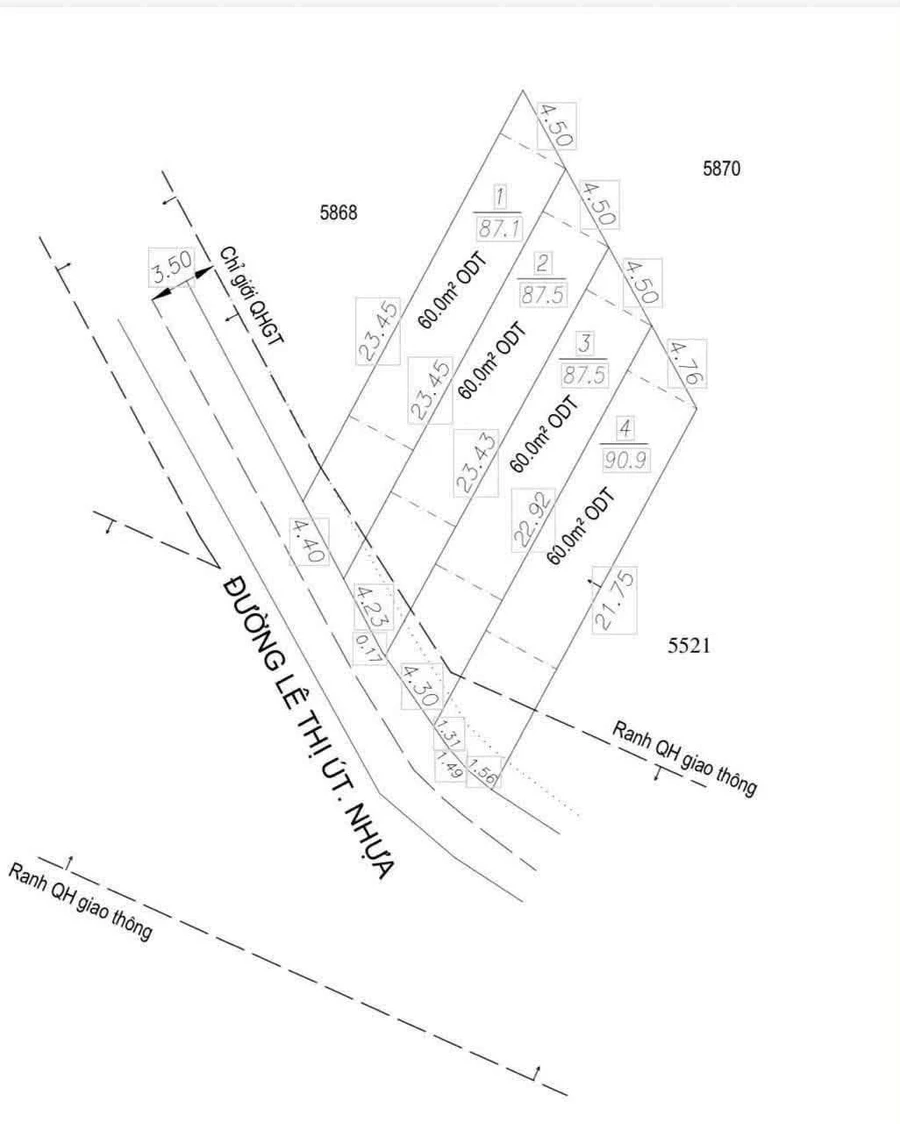 Bán đất mặt tiền Lê Thị Út 87,5m² Dĩ An 3 tỷ 600 triệu - Ảnh thu nhỏ 5