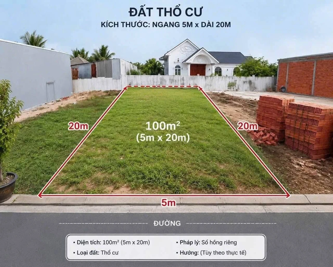 Bán 3 nền đất hẻm Ngô Thị Sỹ, An Bình, 98,5 m² - 850 triệu - Ảnh 1