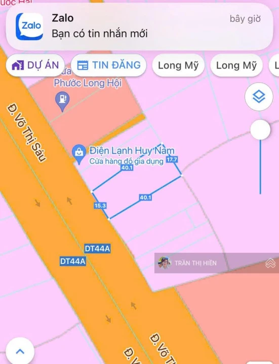 Mặt tiền trục chính Võ Thị Sáu về biển Phước Hải 1.5km - 637m2 - 15x40m siêu đẹp - Ảnh thu nhỏ 3