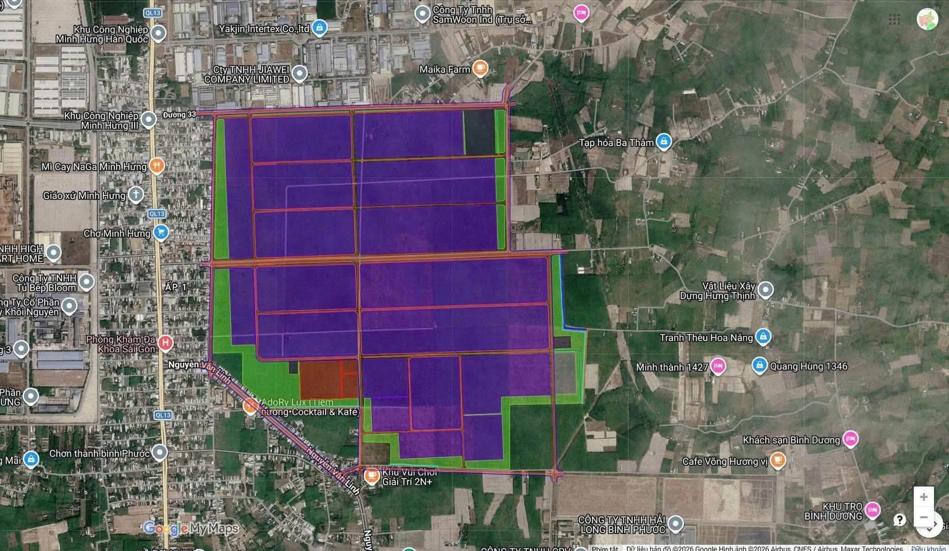 Bán đất 200m² mặt tiền 12m Minh Hưng Bình Dương - Ảnh 1