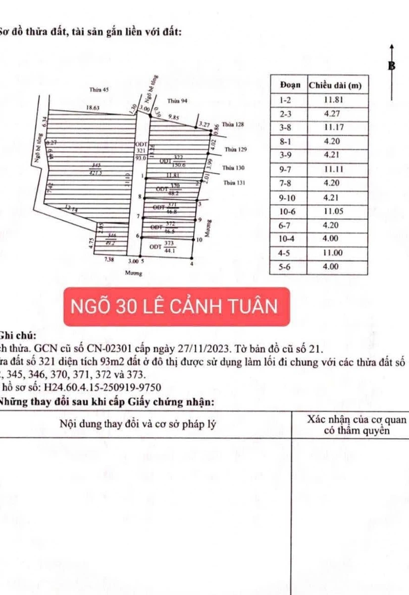 Bán đất 44,1m2 ngõ phố Lê Cảnh Tuân, TP Hải Dương, mặt tiền 4m - Ảnh thu nhỏ 4