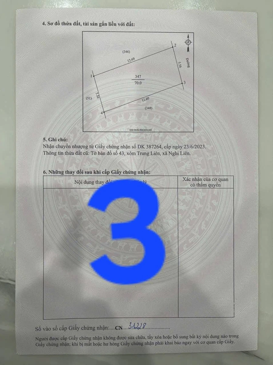 Bán 4 lô đất liền kề Nghi Liên 70,3m² giá 2,6 tỷ - Ảnh thu nhỏ 3