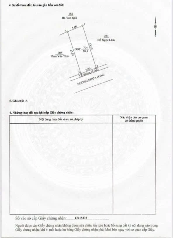 Bán lô đất full thổ cư 70m² Phú Lợi Bình Dương 2 tỷ - Ảnh thu nhỏ 2