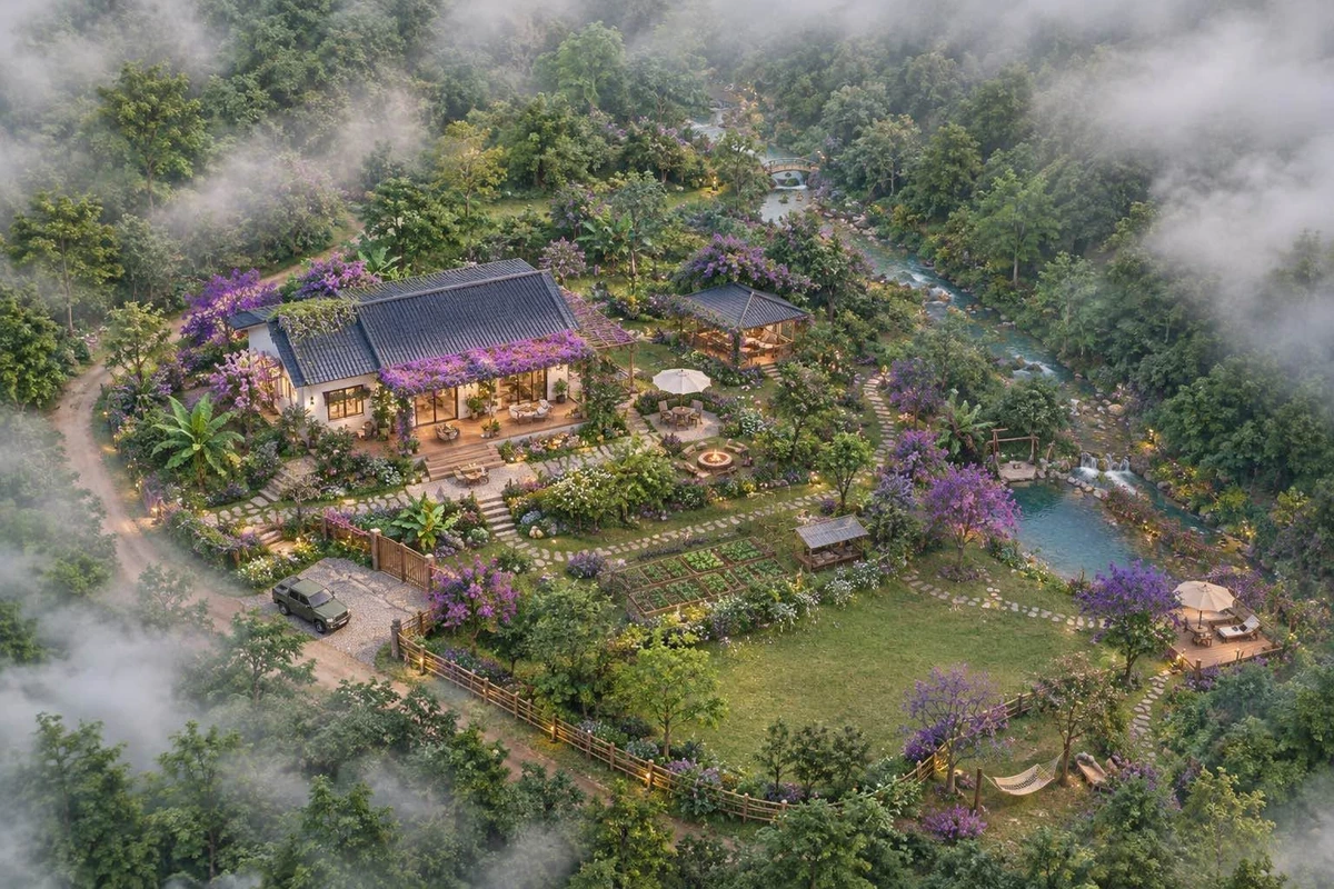 Bán đất Măng Đen 500m² view suối, Kon Tum - Ảnh thu nhỏ 3