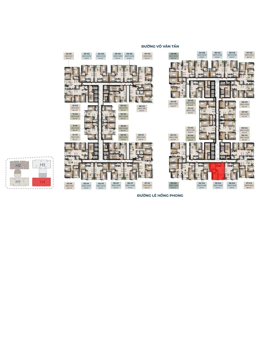 Bán căn hộ 2PN 61.4m² tòa H4 giá 3.683 tỷ Huế Heritage - Ảnh thu nhỏ 4