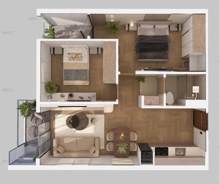 Bán nhà Suối Chồn 55m² 2PN 2WC 1 tỷ 650 chothuenha