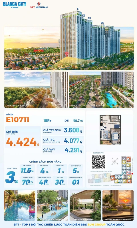 Bán căn hộ 1PN+ 60m² view biển Vũng Tàu 5 tỷ