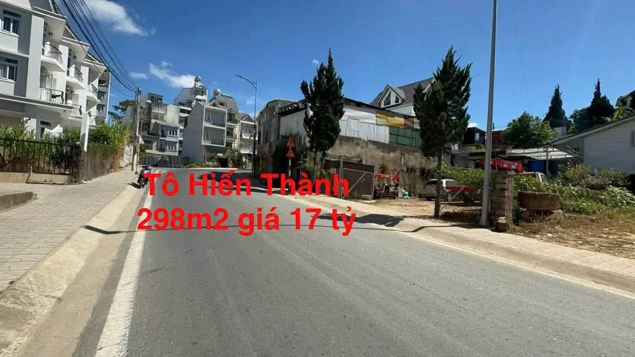 Bán lô đất biệt thự mặt tiền Tô Hiến Thành, Đà Lạt 298m2, giá 17 tỷ - Ảnh 1