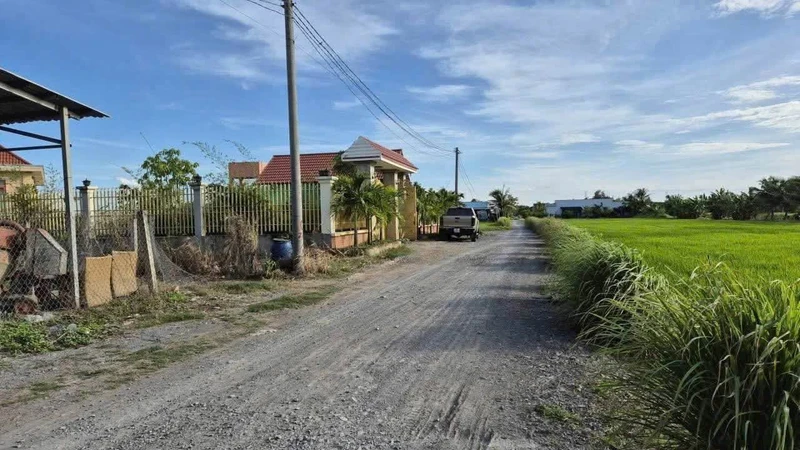 Bán gấp 2 lô đất thổ cư mặt tiền đường cầu Tư Thiện, Tân Lân, Cần Đước, giá từ 750 triệu