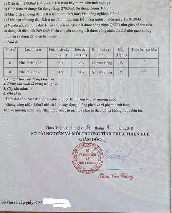 Bán lô đất 279m2 Điện Biên Phủ Huế 4,9 tỷ - Ảnh thu nhỏ 4