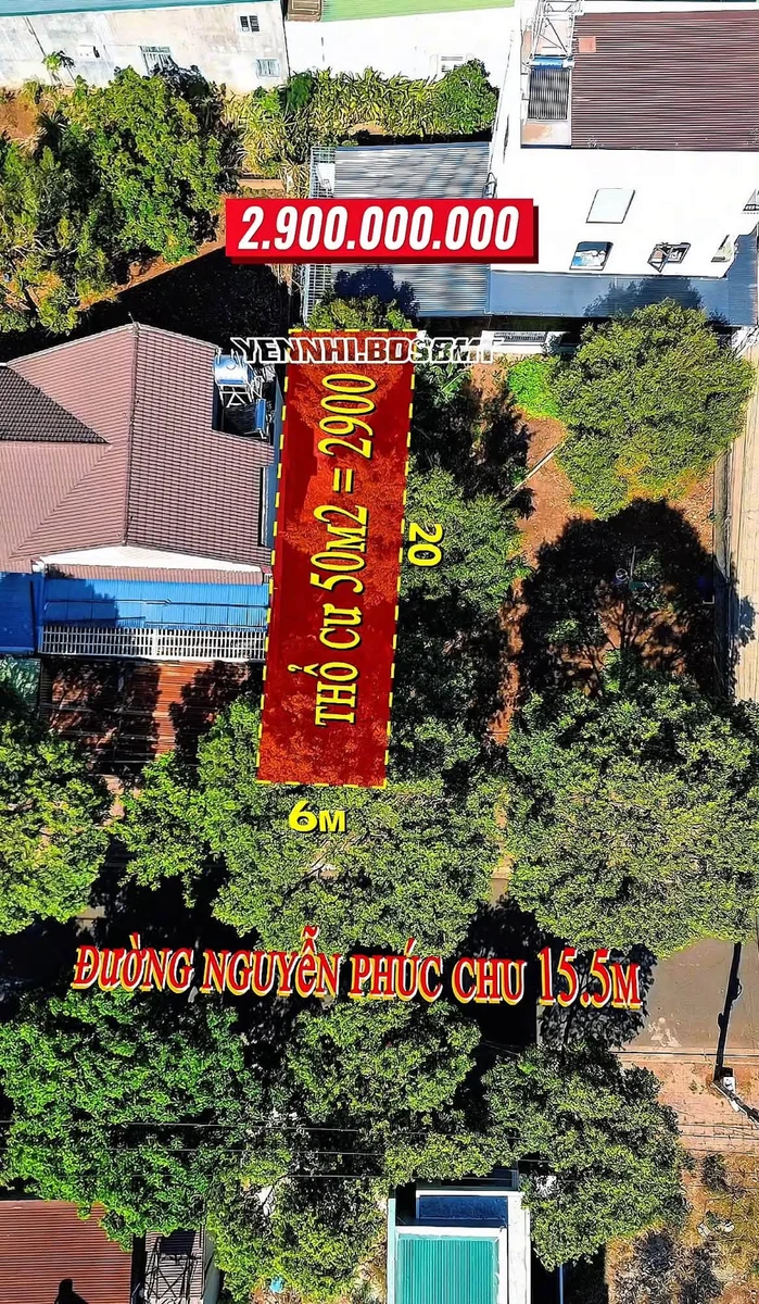 Bán đất mặt tiền kinh doanh đường Nguyễn Phúc Chu 6x20m giá 2,9 tỷ, Buôn Ma Thuột - Ảnh thu nhỏ 2