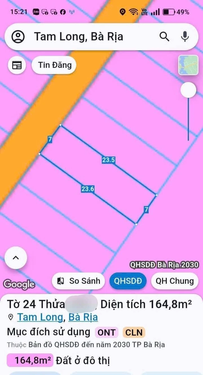 Bán đất Phường Tam Long Bà Rịa 165m² giá 1.1 tỷ - Ảnh thu nhỏ 2