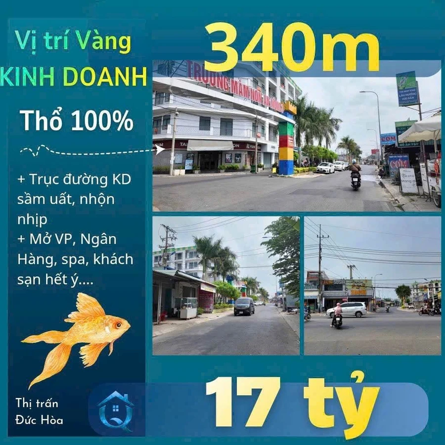 Bán mặt bằng mặt tiền Võ Văn Ngân 340m² Đức Hòa, 17 tỷ - Ảnh 1