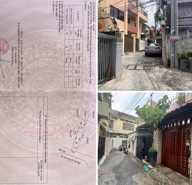 Bán đất 57m2 có nhà cấp 4 hẻm 139 Phan Chu Trinh, Phường 2, Vũng Tàu, gần biển Bãi Sau