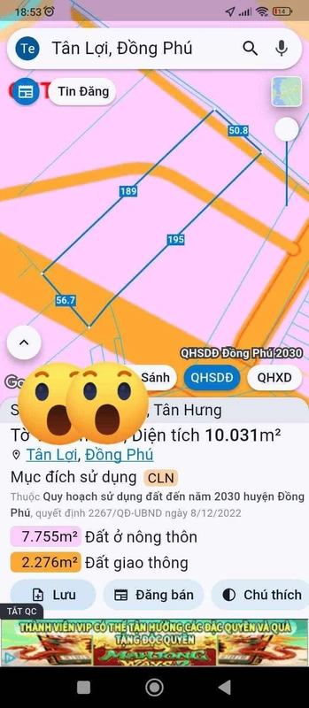 Bán đất đỏ 1ha tại Tân Hưng, Đồng Phú 1 tỷ 650