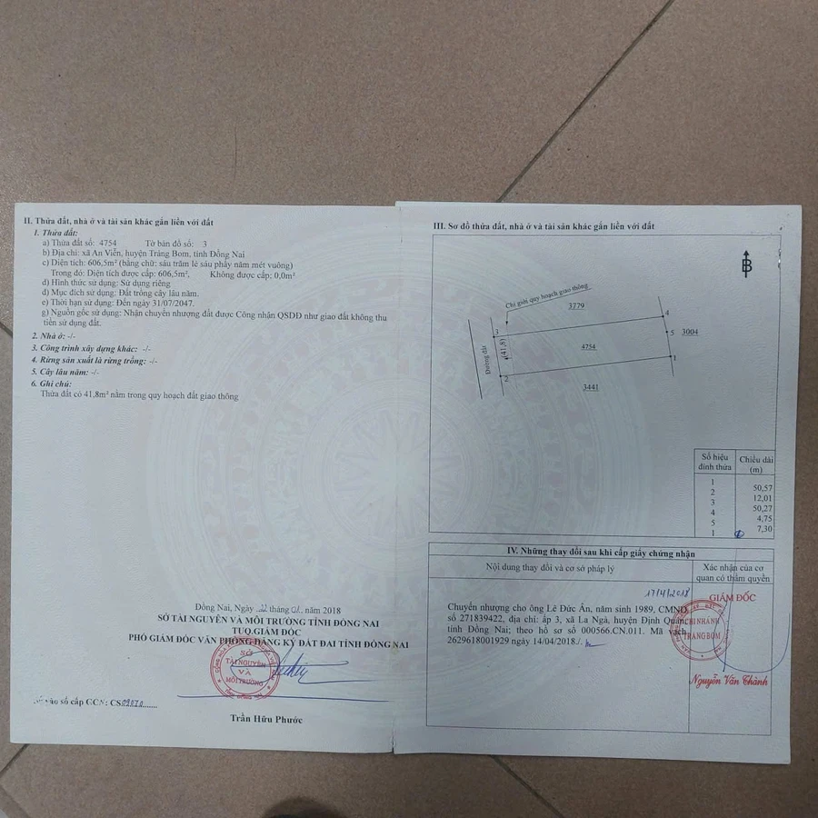Bán đất An Viễn Trảng Bom 606m² gần khu công nghiệp - Ảnh thu nhỏ 2
