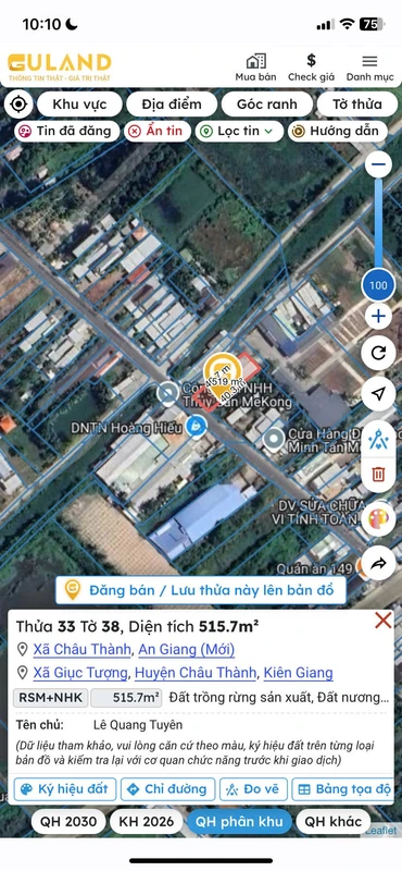 Bán đất nền 499.6m² Giục Tượng, Kiên Giang, sổ đỏ, 4 tỷ