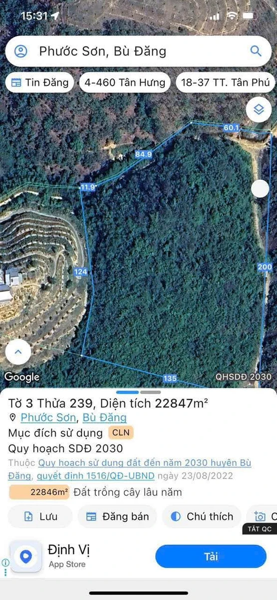 Bán 2,3 héc đất đồi 2 mặt tiền Bù Đăng Đồng Nai - Ảnh thu nhỏ 5