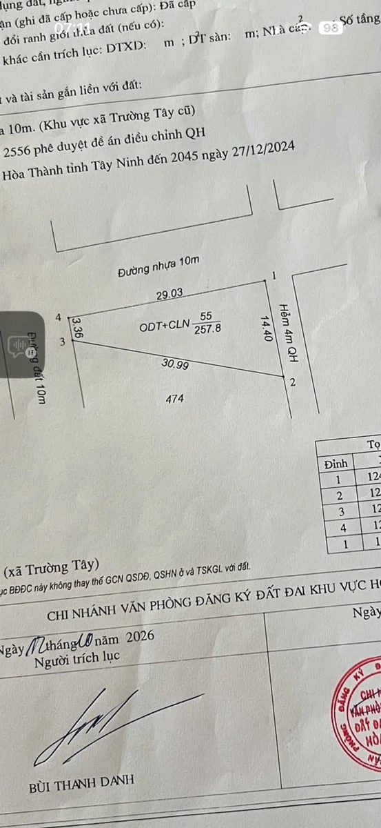 Bán đất góc 2 mặt tiền 50m² Tây Ninh - Ảnh thu nhỏ 2