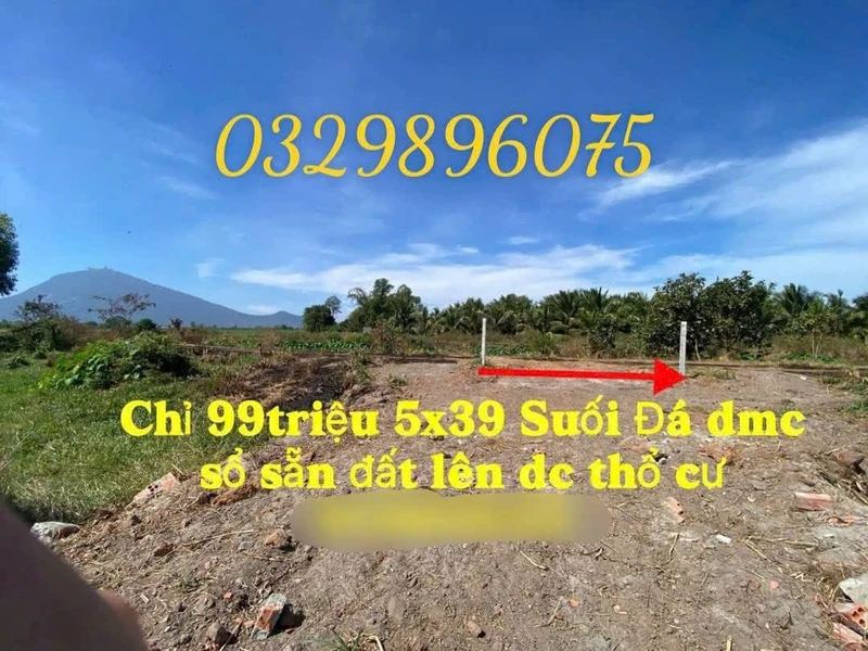 Bán đất nền 195m² tại Suối Đá DMC, Bình Dương, 99 triệu