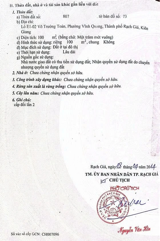 Bán đất nền 100m² khu giáo viên Hùng Vương 500 triệu - Ảnh thu nhỏ 2