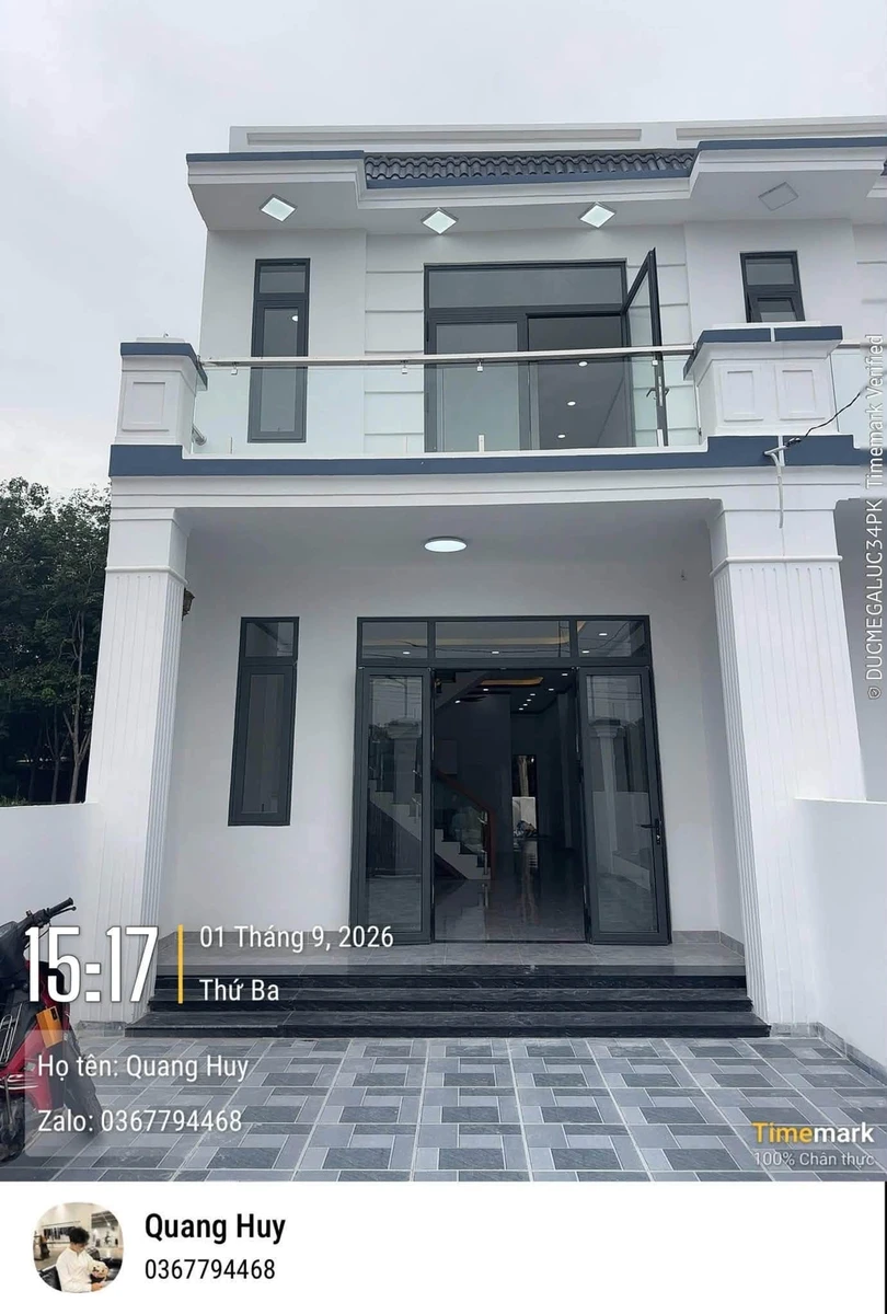 Bán nhà trệt lầu sân vườn 60m2 Bến Cát, Bình Dương - Ảnh thu nhỏ 2