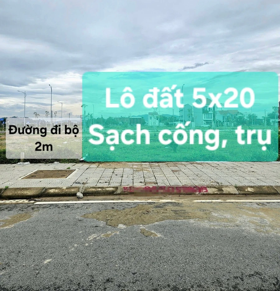Bán đất 100m2 (5x20) KQH OTT4 Thuỷ Dương, TP Huế, đường 15.5m giá 2,7 tỷ - Ảnh thu nhỏ 3