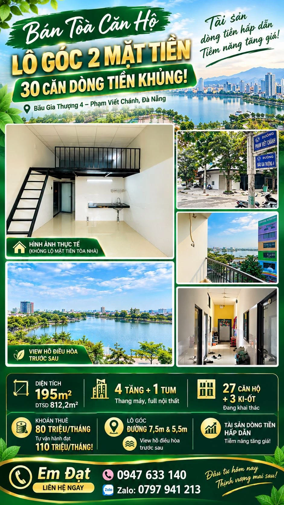Bán tòa căn hộ lô góc 195m² tại Phạm Viết Chánh, Đà Nẵng - Ảnh 1
