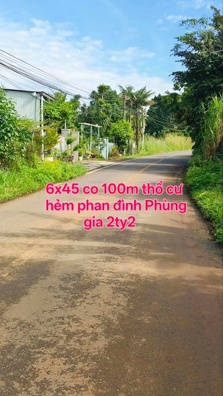 Bán đất 270m² hẻm Phan Đình Phùng, Bảo Lộc