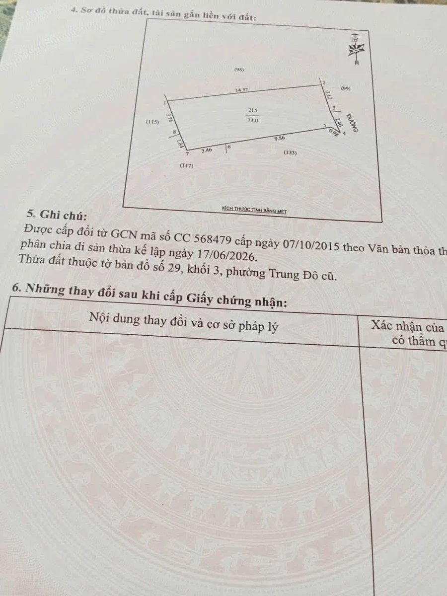 Bán nhà cấp 4 2 phòng ngủ 73m² Trung Đô - Ảnh thu nhỏ 4