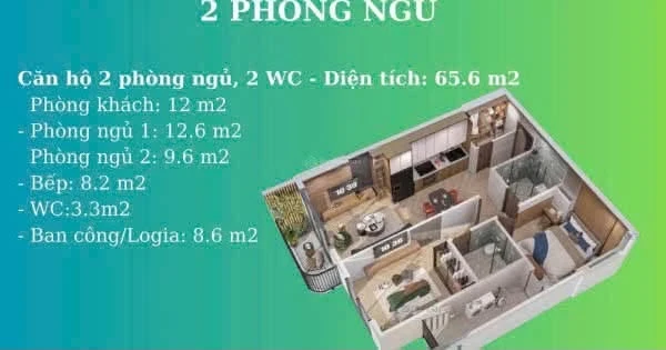 Bán căn hộ Ecopalace 2PN 65.6m² Buôn Ma Thuột 2.8 tỷ - Ảnh thu nhỏ 3