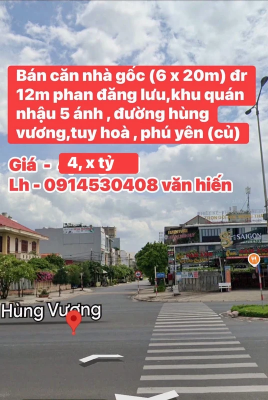 Bán nhà Phan Đăng Lưu Tuy Hoà Phú Yên 120m2 giá 4 tỷ