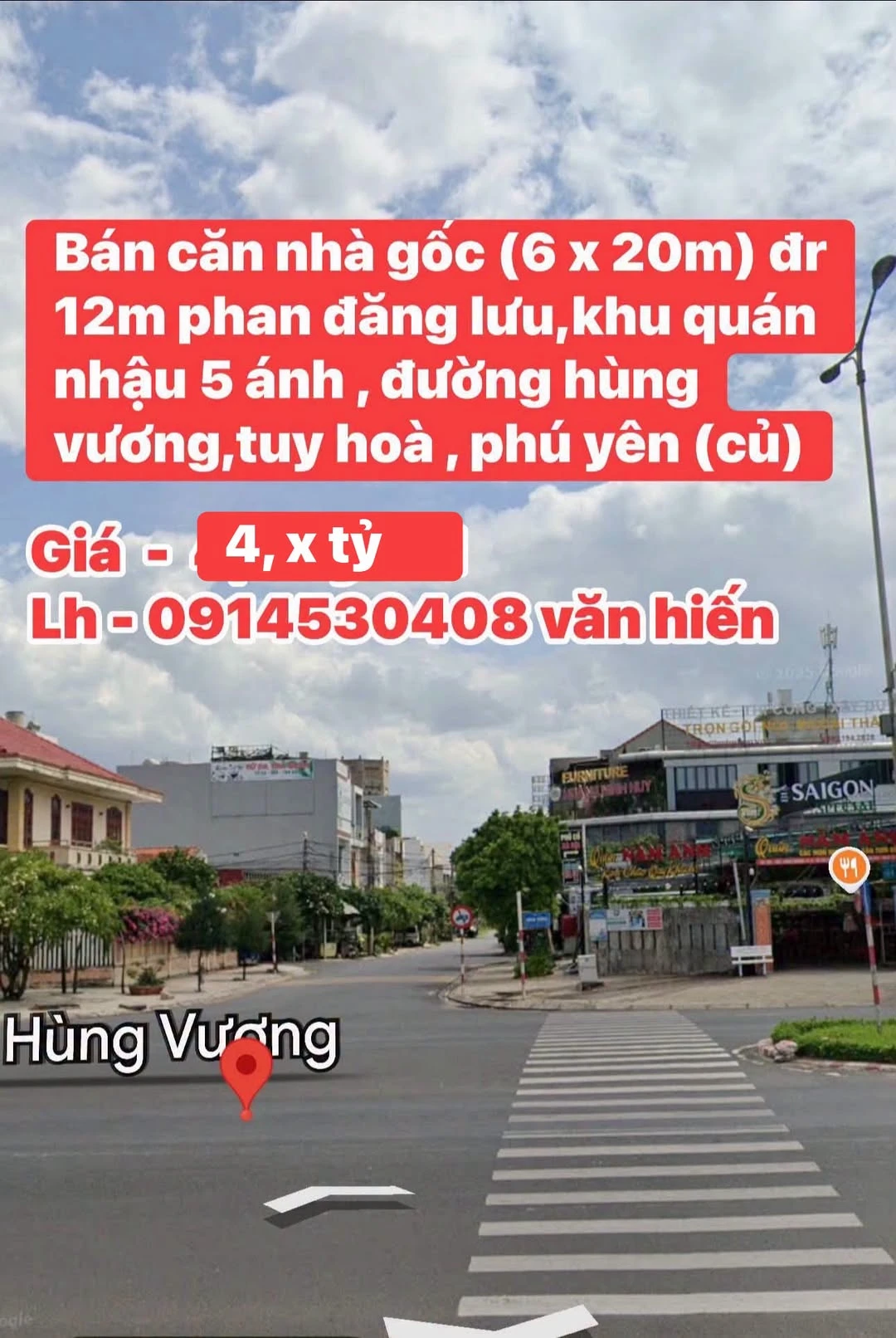 Bán nhà Phan Đăng Lưu Tuy Hoà Phú Yên 120m2 giá 4 tỷ - Ảnh 1
