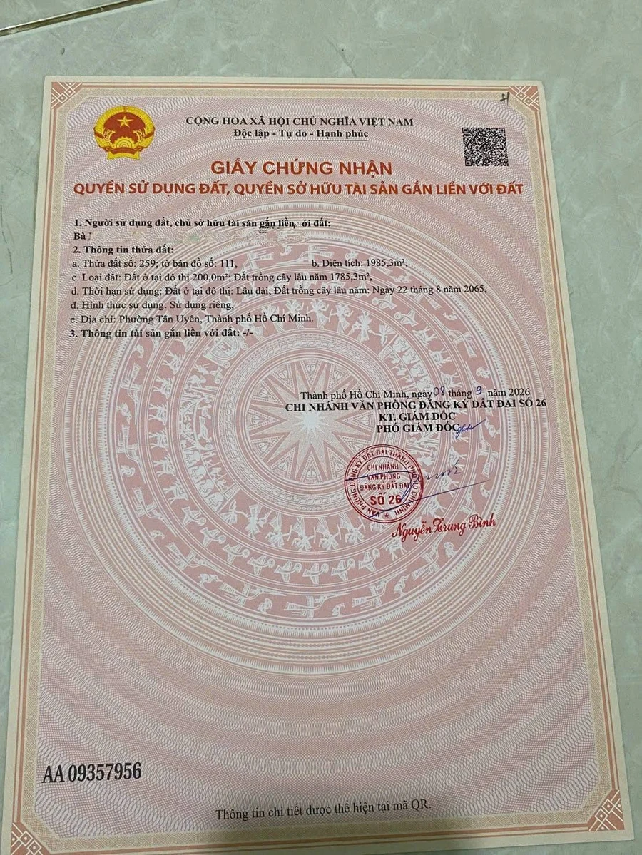 Bán đất Cù lao Bạch Đằng Tân Uyên 1985 m² giá 7,4 tỷ - Ảnh thu nhỏ 4