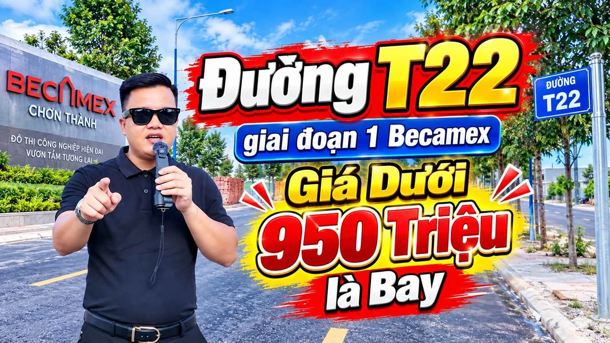 Bán đất nền 150m2 đường T22 Becamex Chơn Thành 930 triệu - Ảnh 1
