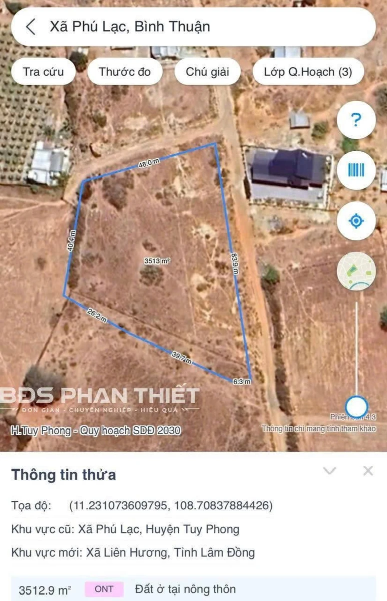 Bán đất 3515.4m² tại Phú Lạc, Phan Thiết - Ảnh 1