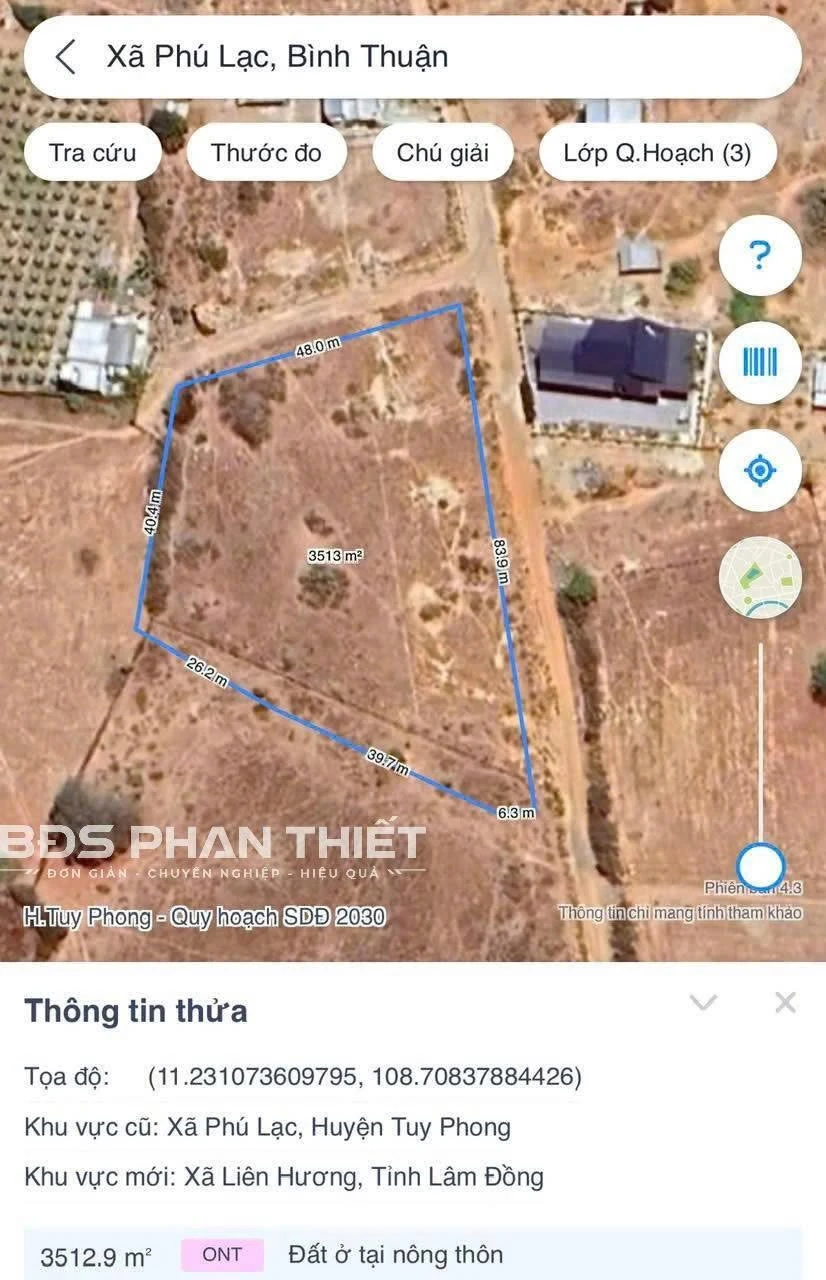 Bán đất 3515.4m² tại Phú Lạc, Phan Thiết - Ảnh 1