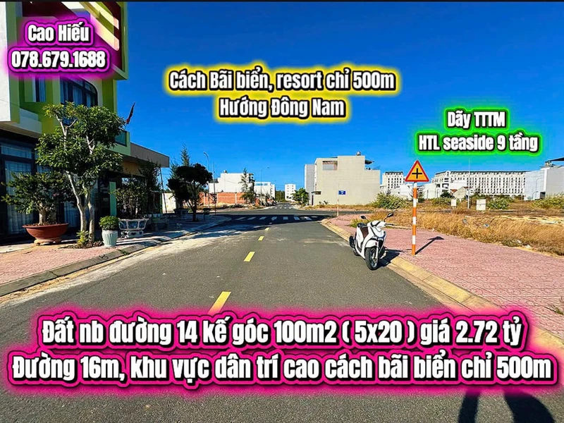 Bán đất nền 100m2 đường 14 Phú Yên giá 2.72 tỷ