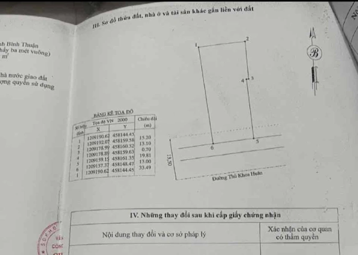 Bán đất thổ cư 459m2 mặt tiền đường Thủ Khoa Huân, trung tâm Phan Thiết, giá 17,5 tỷ - Ảnh 1