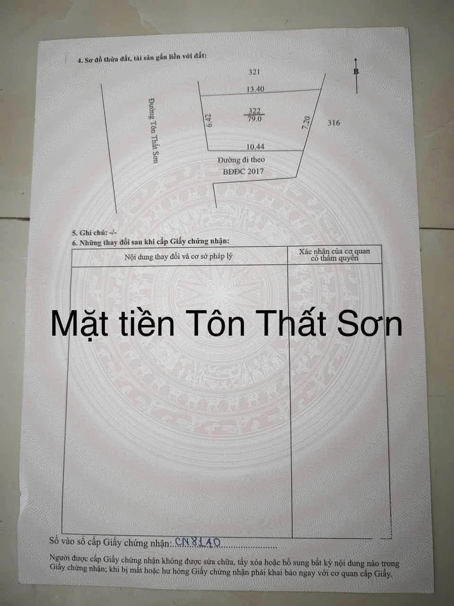 Bán đất mặt tiền Tôn Thất Sơn Nhà Bè 80m² 730 triệu - Ảnh 1