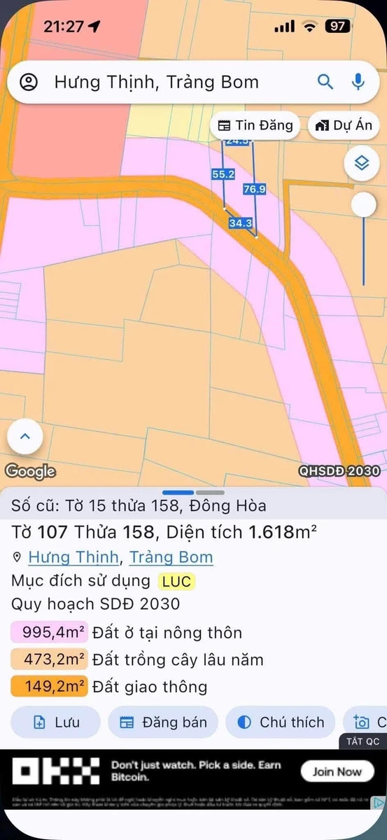 Bán nhà vườn 1.618m² Hưng Thịnh, Trảng Bom, Đồng Nai - Ảnh thu nhỏ 2