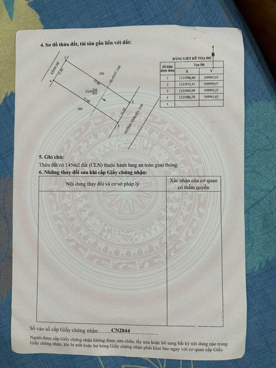 Bán nền đất 425m2 mặt tiền tỉnh lộ 921 Cần Thơ - Ảnh thu nhỏ 3