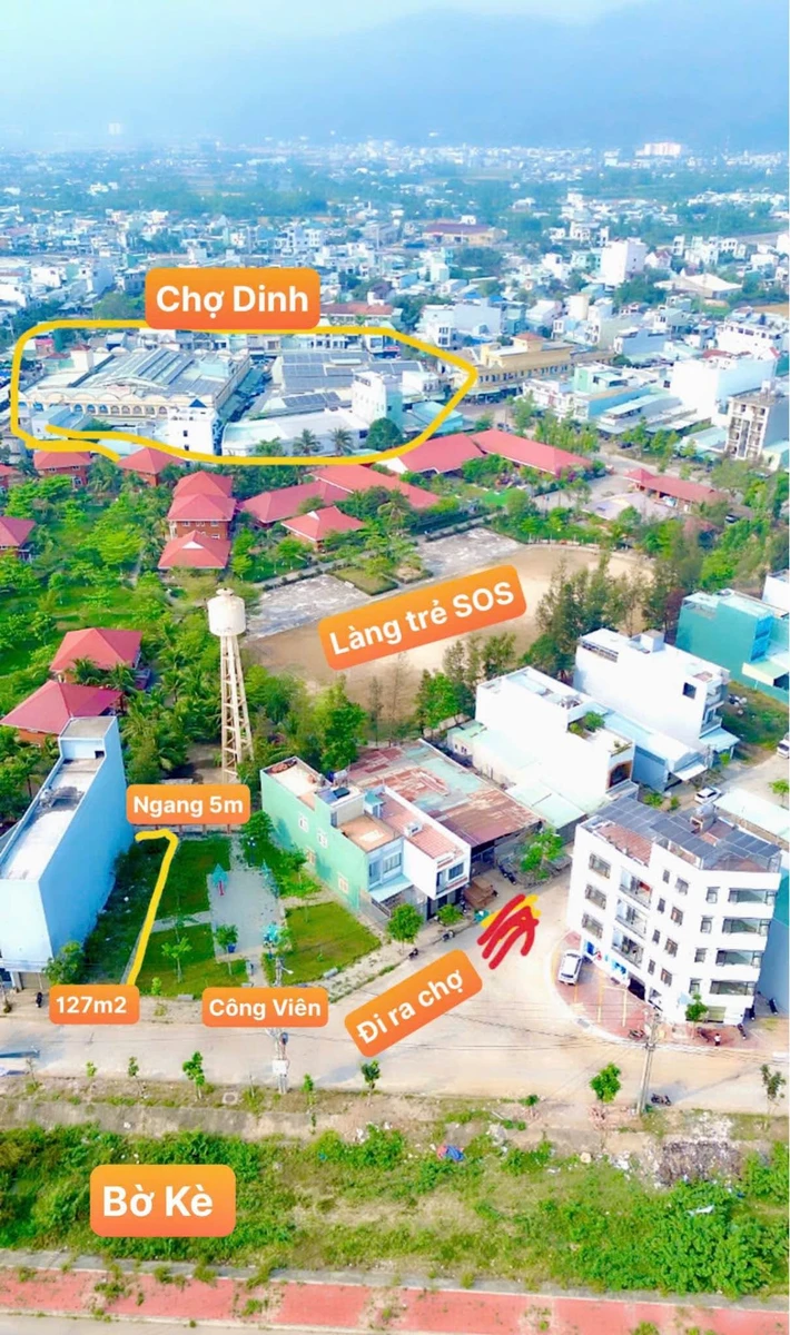 Bán đất mặt tiền khu Chợ Dinh, 127m2, 3 tỷ 90 Quy Nhơn - Ảnh thu nhỏ 2